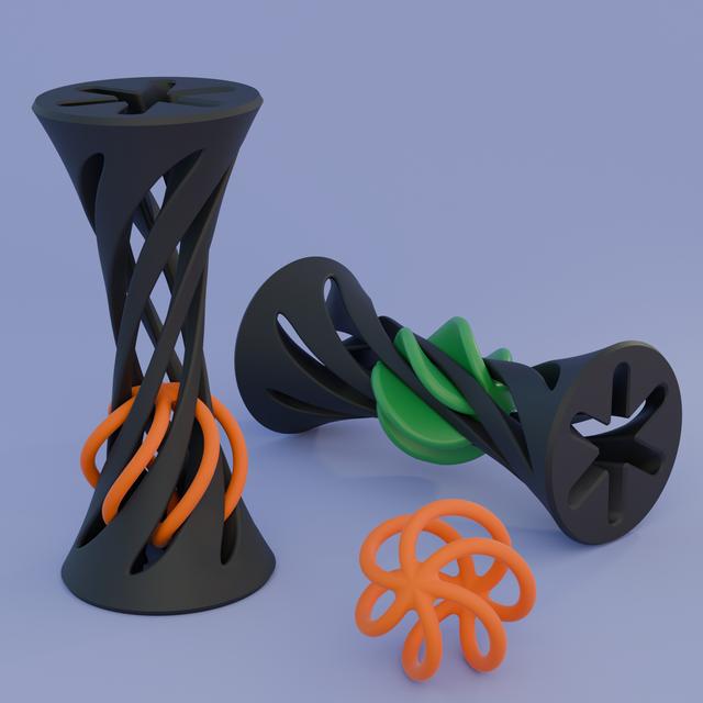 Spiral Balls (Fidget Toy) 3D model thumbnail