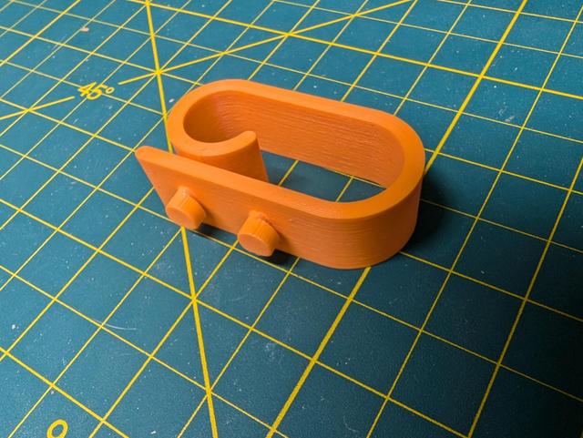 Cable clip w/ rack nubs - REMIX 3D model thumbnail