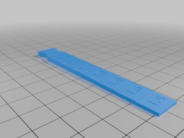 Mini-z ride height gauge 3D model thumbnail