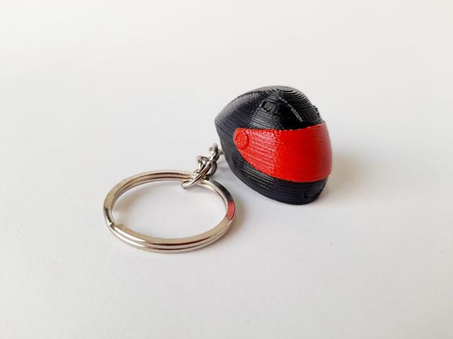 Casco Moto Llavero - Motorcycle Helmet Keychain 3D model thumbnail