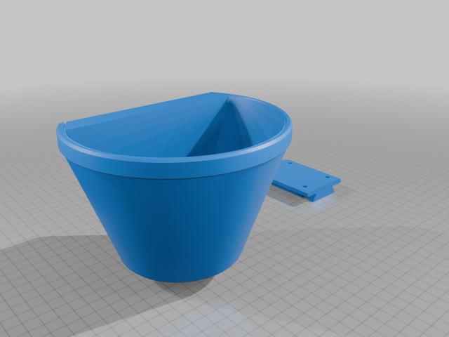 6" wall planter 3D model thumbnail