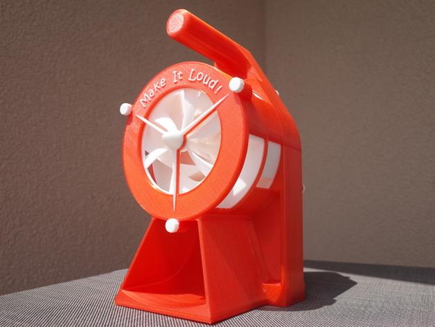 Air Raid Siren - hand crank version 2 3D model thumbnail