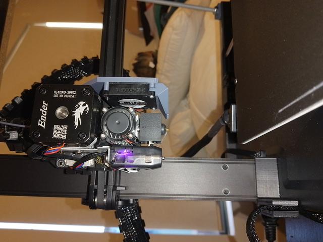 Ender V3 SE lightweight 4010 fan shroud & duct 3D model thumbnail