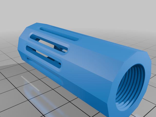 airsoft flashhider 3D model thumbnail
