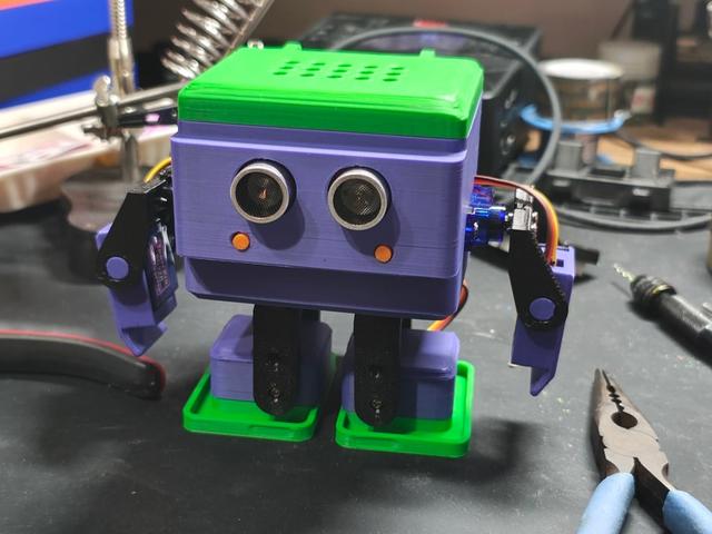 Micro:bit Otto V2 Remix -for Robot:Bit V2.0+HC-SR04 3D model thumbnail