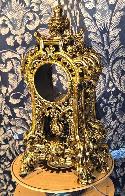 Ornate French Clock 3D model thumbnail