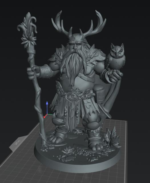 Dwarf Druid Male 8 3D model thumbnail