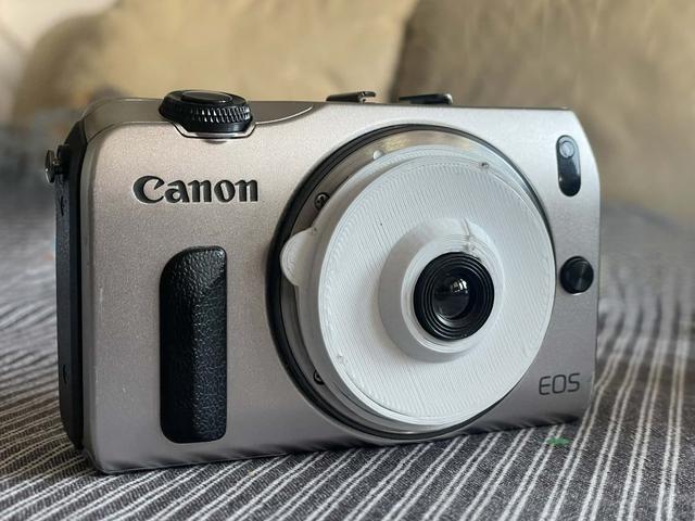 Canon eos m pancake Lens (for 16mm disposable camera lesns) 3D model thumbnail