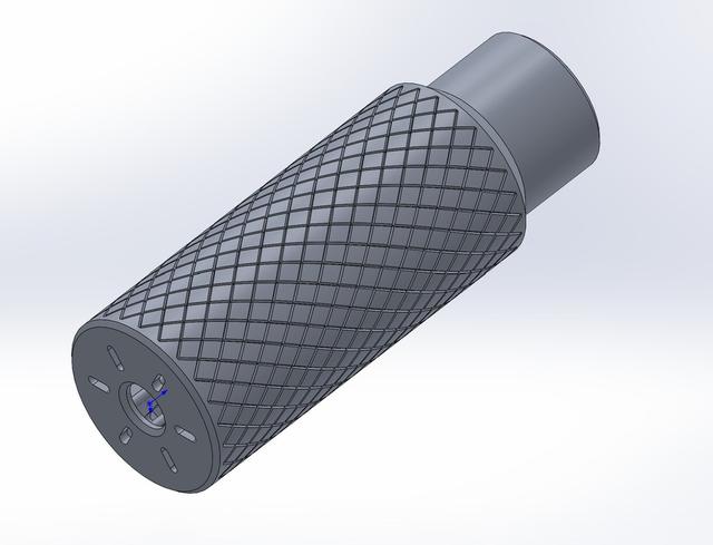 full size suppressor airsoft 3D model thumbnail