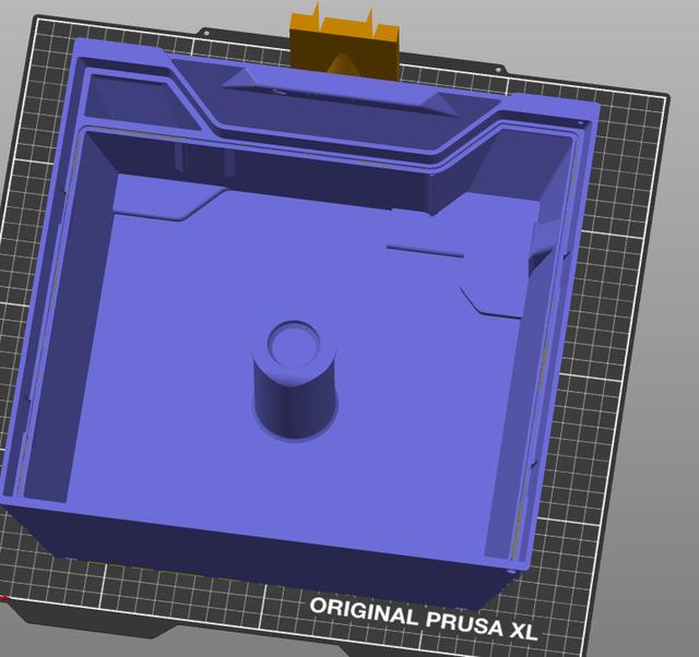 Prusa Core One  Printable Drybox v2 one piece remix with Silica box mount 3D model thumbnail