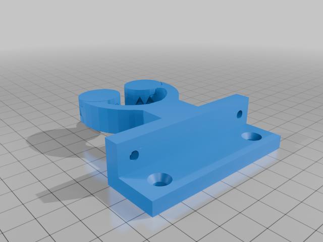 Door Holder Clamp - side mounted 3D model thumbnail