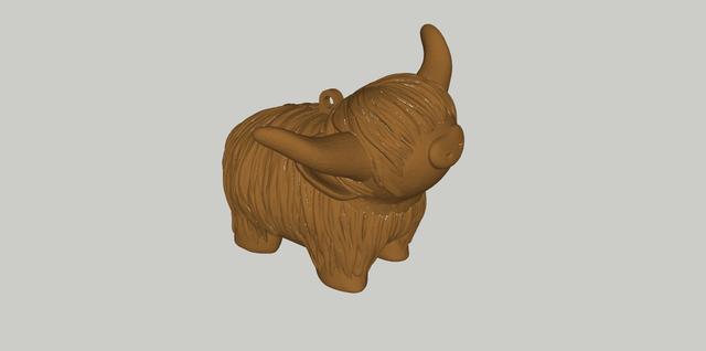 HangableHighlandCow 3D model thumbnail