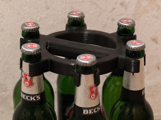 Circular Beer Bottle Carrier 3D model thumbnail
