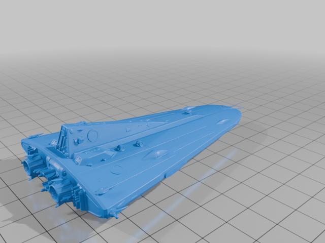 Kinunir class Battlecruiser 3D model thumbnail