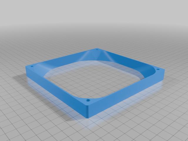 120/140mm Fan Shrouds 3D model thumbnail