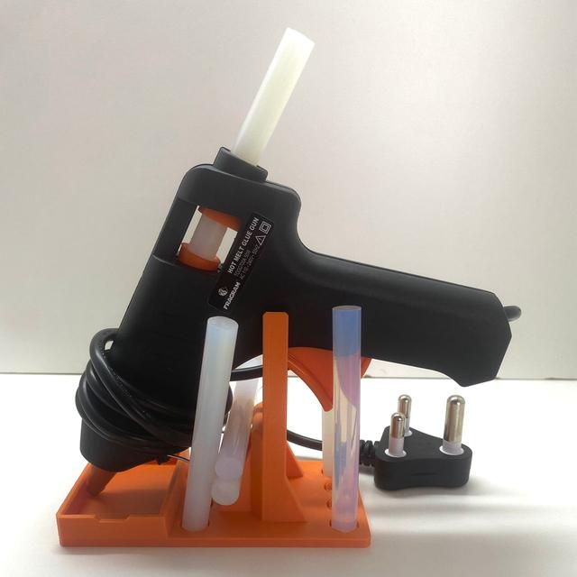 Hot Glue Gun Stand With Glue Stick Holder 3D model thumbnail