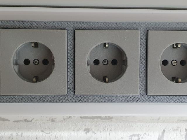 Schuko Socket Cover Busch Jaeger "future linear" compatible 3D model thumbnail