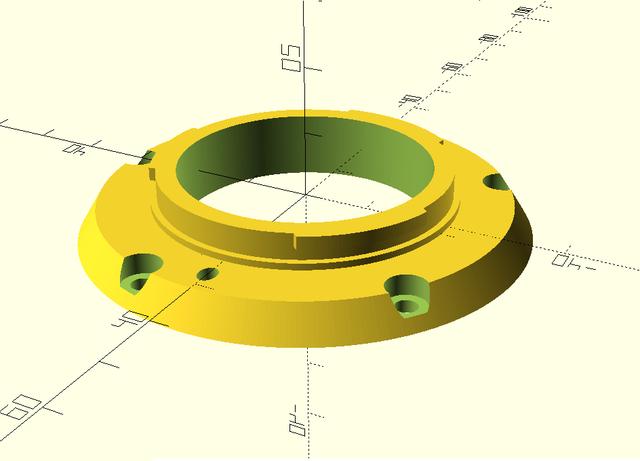 Sony E-Mount with M3 Screw Holes 3D model thumbnail