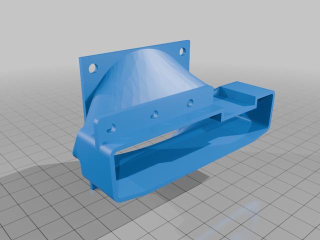 60mm fan adapter for P40/K80 video card 3D model thumbnail