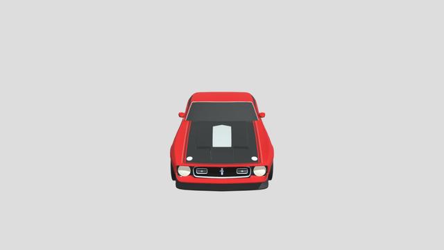 Ford Mustang Mach1 1970 lowpoly for 3D-printing 3D model thumbnail
