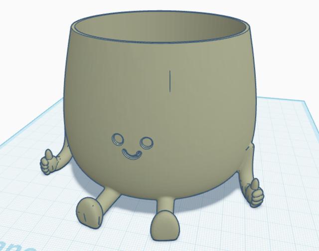 Thumbs up happy pot :D 3D model thumbnail