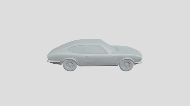 Fiat Dino Coupe 1967 lowpoly for 3D-printing 3D model thumbnail