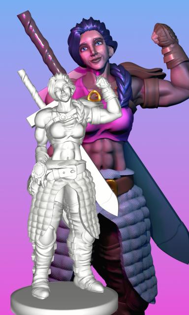 Champion Fighter  3D model thumbnail
