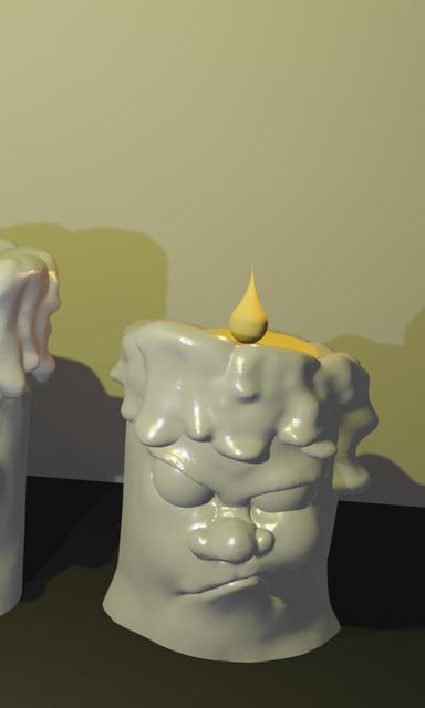 Cartoon Candle (4 of 4) for LED Tealight 3D model thumbnail