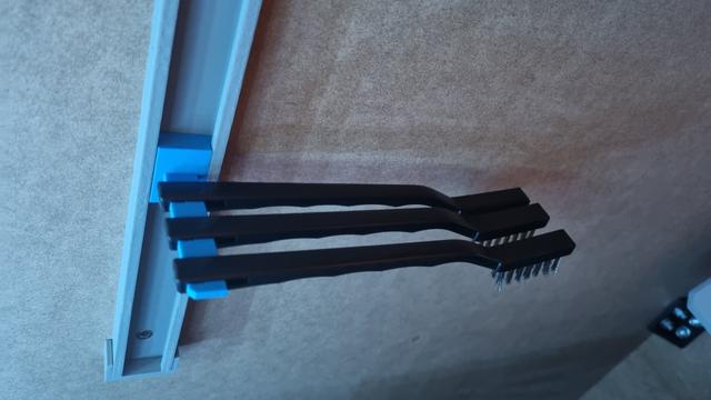 Modular Tool Rail System - wire brushes mount 3D model thumbnail