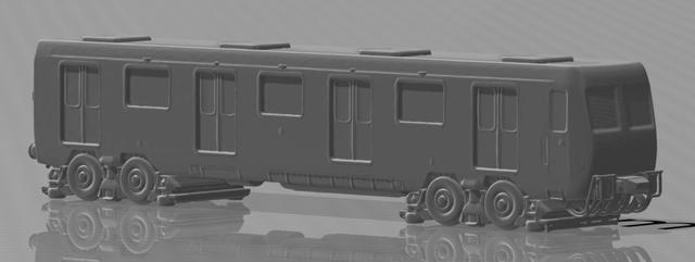 Custom subway train, Montreal type 3D model thumbnail