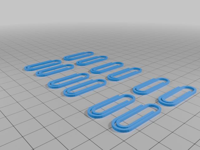 Paper Clips 3D model thumbnail