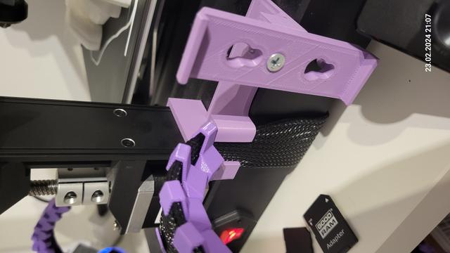 Ender 3 V3 SE Screen relocation + cable holder 3D model thumbnail