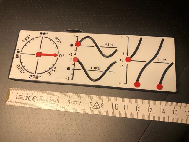 Mechanical Unit Circle and Trigonometric Functions 50% scale 3D model thumbnail