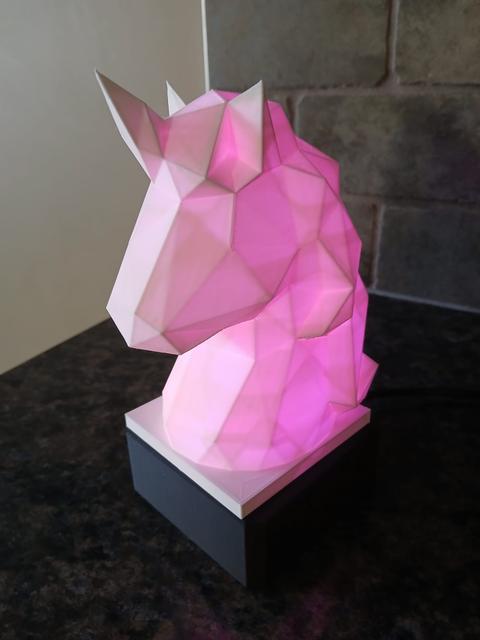 Unicorn Lamp for ESP32 Base 3D model thumbnail