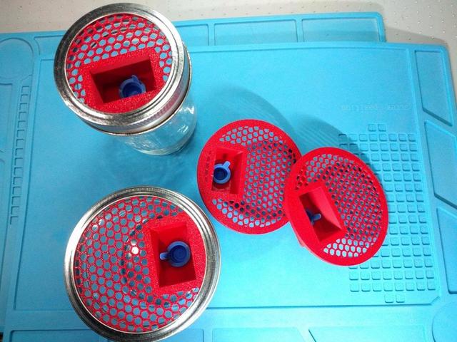 Bee Mason Jar Lids (for use with Allen's Bees Cages) 3D model thumbnail