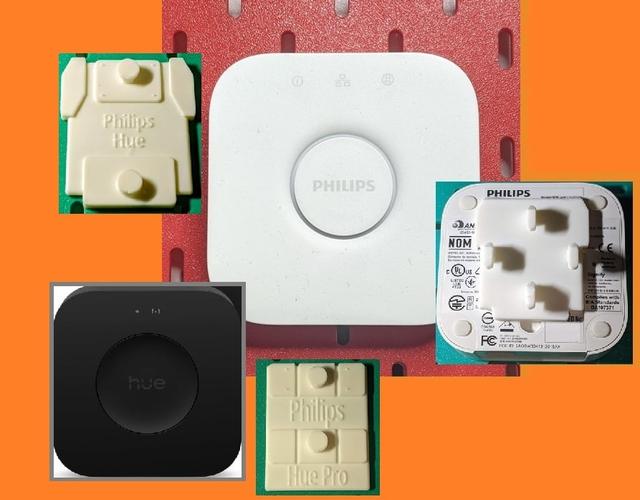 Philips Hue Bridge / Bridge Pro Hub Skadis Mount 3D model thumbnail