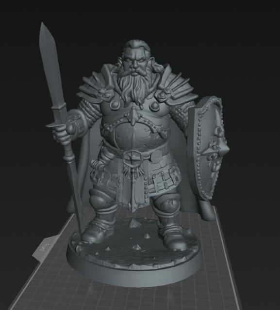 Dwarf Paladin Male 1 3D model thumbnail