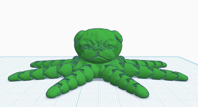 Pugtopus 3D model thumbnail