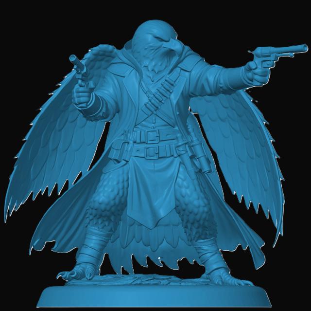 Aarakocra Gunslinger 3D model thumbnail