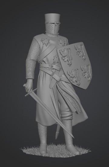 English Knight XIII century 3D model thumbnail