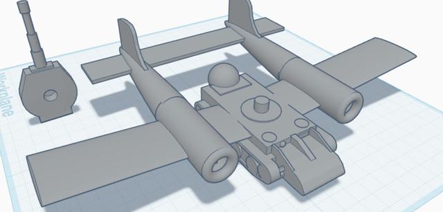 Das Panzerflugzeug (tank-plane) 3D model thumbnail
