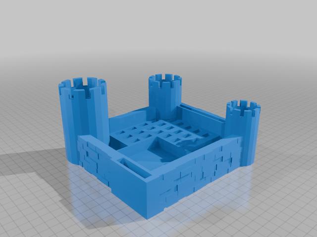 Castle Desk Organiser 3D model thumbnail