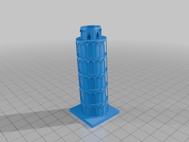 The Leaning Tower of Pisa 3D model thumbnail