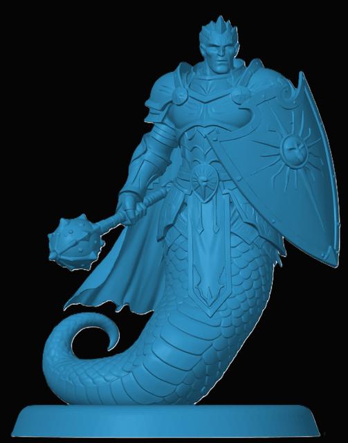 Yuan-ti Paladin 3D model thumbnail