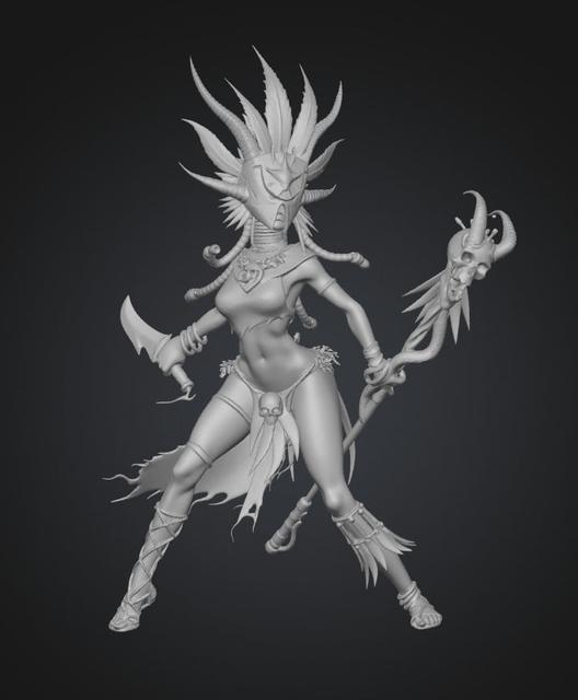 Moonfeather War Maiden 3D model thumbnail