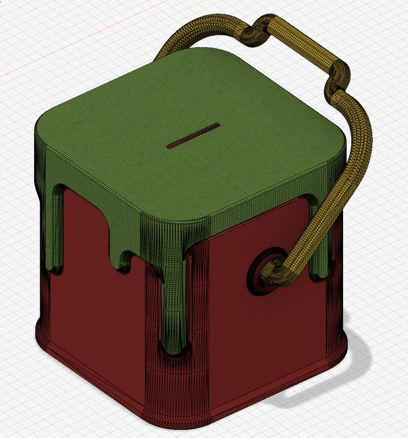 Drippy Pail With Piggy Banks 3D model thumbnail