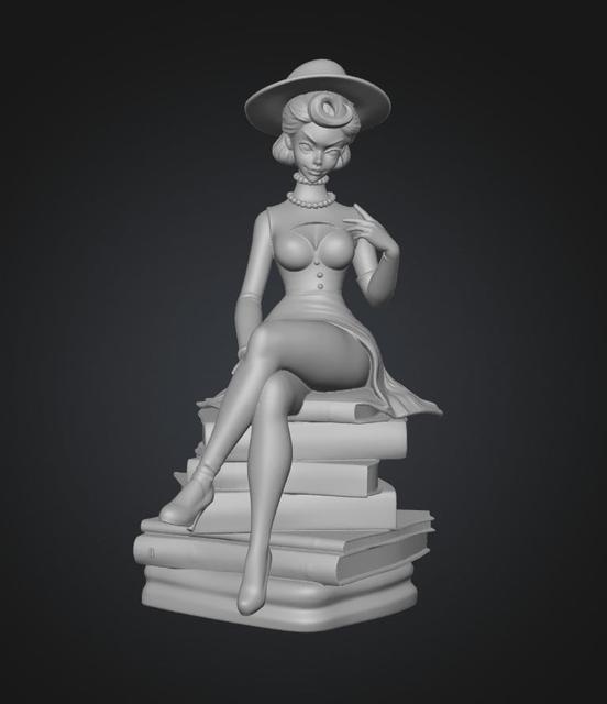 Velvet Noir Librarian 3D model thumbnail