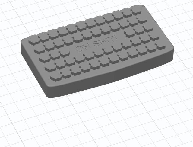 Delica l400 Brake Pedal Rubber  3D model thumbnail