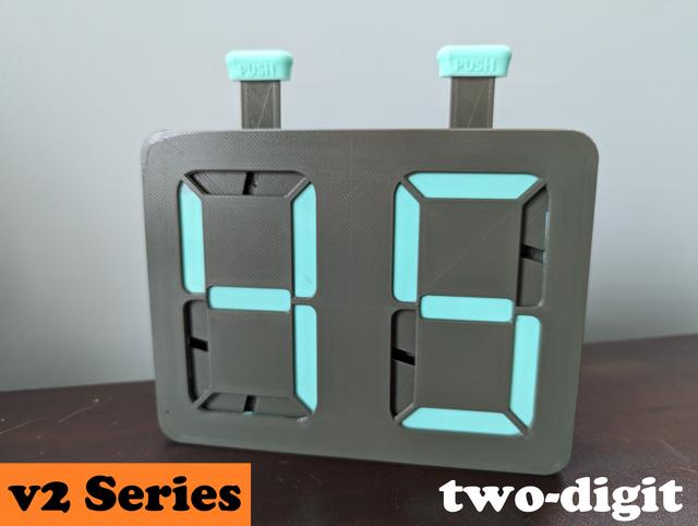 7 Segment Counter Body, v2.1, Two-Digit 3D model thumbnail