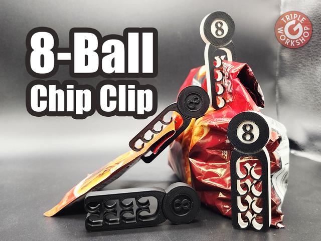 8-Ball Chip Clip 3D model thumbnail